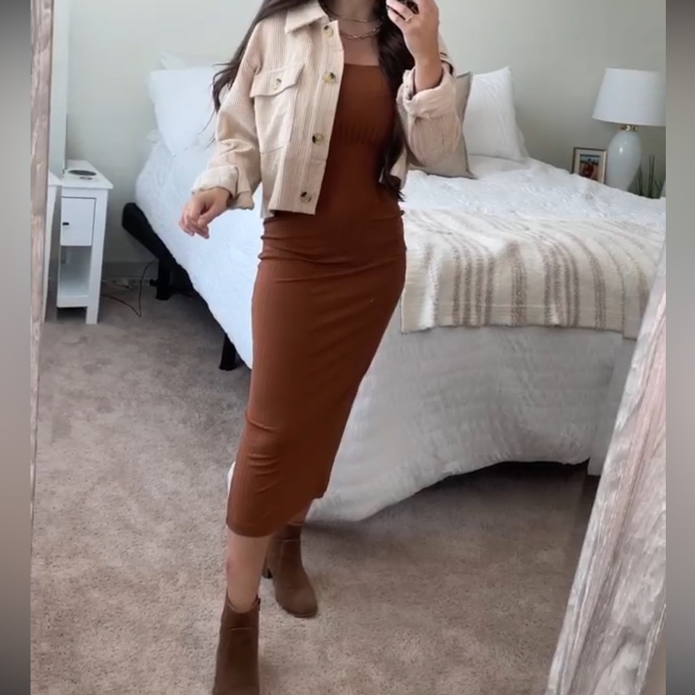 Cropped Corduroy Shackets Button Down Jackets Tops